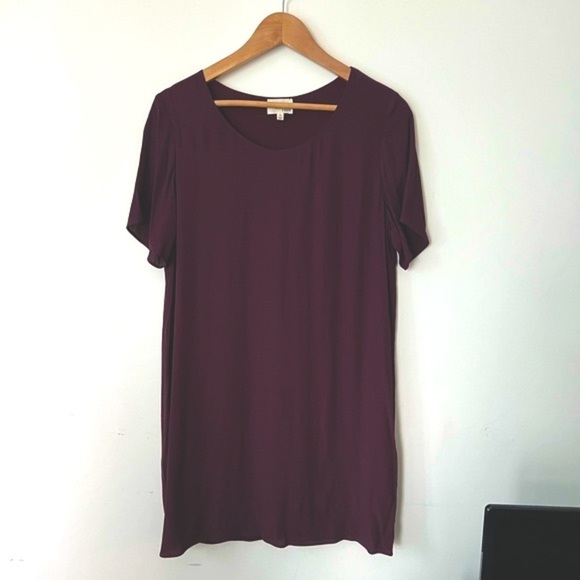 Aritzia Wilfred Women’s Free  Purple Teigen T-Shirt Shift Midi Dress Medium - Picture 9 of 11